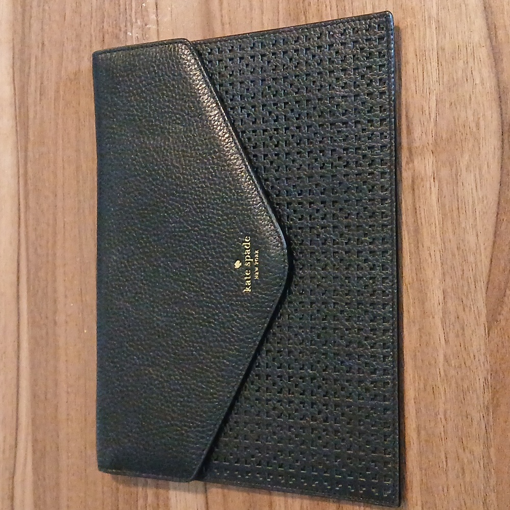 Kate Spade Black Envelope Textured Shoulder Bag